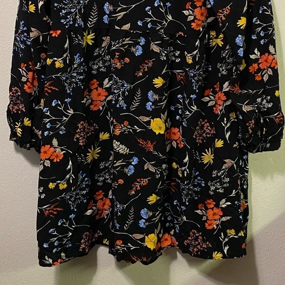 Old Navy Dress V-Neck LongSleeve Sundress Floral XL Cottagecore Whimsigoth - Picture 10 of 14